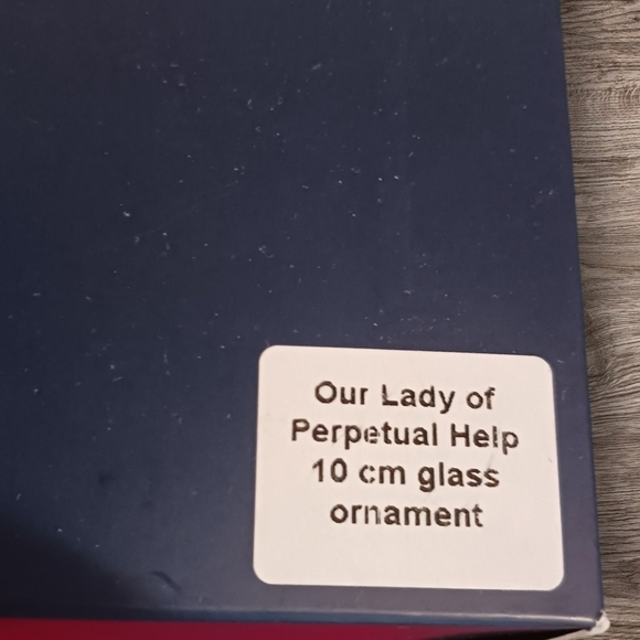 Klassics by kurtis our lady of perpetual blown glass ornament "10cm" - Picture 8 of 9